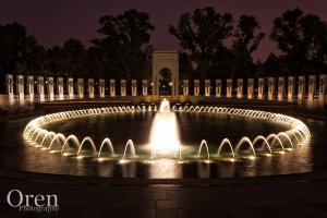 Night at the World War 2 Memorial