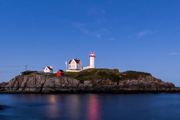 Maine Nubble Light in the Blue Hour